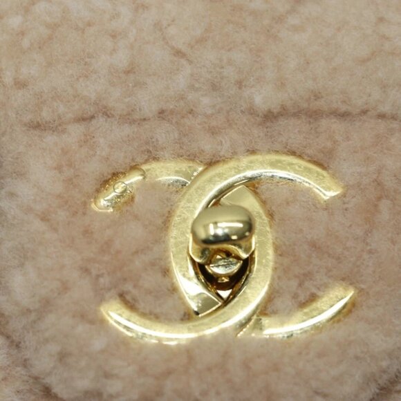 Chanel Small CC Flap Bag Light Pink Shearling Brushed Gold Hardware - Picture 7 of 16